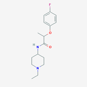 molecular formula C16H23FN2O2 B4614701 N-(1-乙基-4-哌啶基)-2-(4-氟苯氧基)丙酰胺 