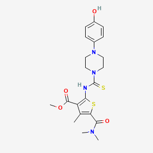 methyl 5-[(dimethylamino)carbonyl]-2-({[4-(4-hydroxyphenyl)-1-piperazinyl]carbonothioyl}amino)-4-methyl-3-thiophenecarboxylate