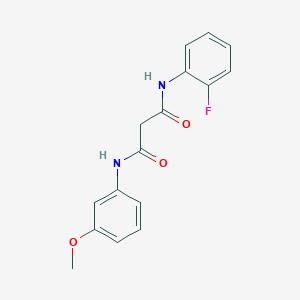 molecular formula C16H15FN2O3 B4614709 N-(2-氟苯基)-N'-(3-甲氧基苯基)丙二酰胺 