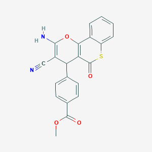 methyl 4-(2-amino-3-cyano-5-oxo-4H,5H-thiochromeno[4,3-b]pyran-4-yl)benzoate