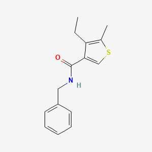 molecular formula C15H17NOS B4614728 N-苄基-4-乙基-5-甲基-3-噻吩甲酰胺 