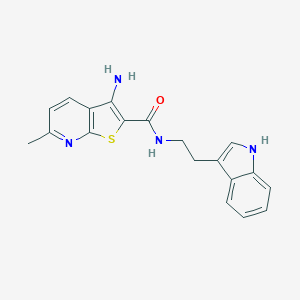 molecular formula C19H18N4OS B461475 3-amino-N-[2-(1H-indol-3-yl)ethyl]-6-methylthieno[2,3-b]pyridine-2-carboxamide CAS No. 923553-66-6