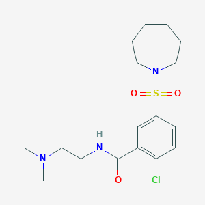 5-(1-azepanylsulfonyl)-2-chloro-N-[2-(dimethylamino)ethyl]benzamide