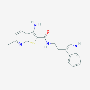 3-amino-N-[2-(1H-indol-3-yl)ethyl]-4,6-dimethylthieno[2,3-b]pyridine-2-carboxamide