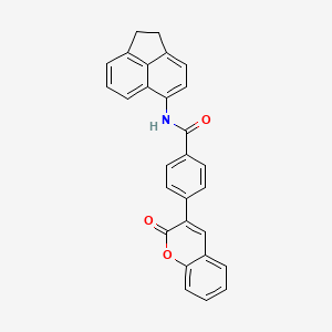 molecular formula C28H19NO3 B4614766 N-(1,2-dihydro-5-acenaphthylenyl)-4-(2-oxo-2H-chromen-3-yl)benzamide 