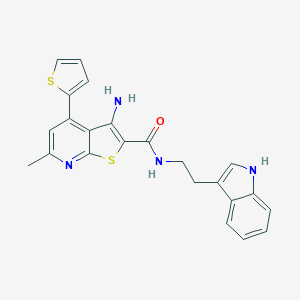 molecular formula C23H20N4OS2 B461478 3-amino-N-[2-(1H-indol-3-yl)ethyl]-6-methyl-4-(2-thienyl)thieno[2,3-b]pyridine-2-carboxamide 