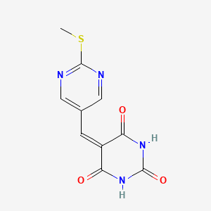 molecular formula C10H8N4O3S B4614788 5-{[2-(methylthio)-5-pyrimidinyl]methylene}-2,4,6(1H,3H,5H)-pyrimidinetrione 