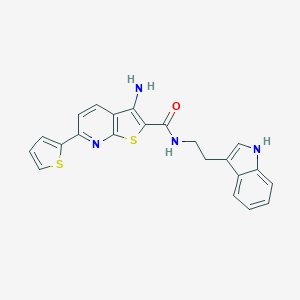 molecular formula C22H18N4OS2 B461479 3-amino-N-[2-(1H-indol-3-yl)ethyl]-6-(2-thienyl)thieno[2,3-b]pyridine-2-carboxamide 