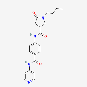 1-butyl-5-oxo-N-{4-[(4-pyridinylamino)carbonyl]phenyl}-3-pyrrolidinecarboxamide