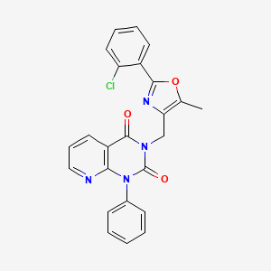 molecular formula C24H17ClN4O3 B4614808 3-{[2-(2-chlorophenyl)-5-methyl-1,3-oxazol-4-yl]methyl}-1-phenylpyrido[2,3-d]pyrimidine-2,4(1H,3H)-dione 