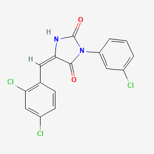 3-(3-chlorophenyl)-5-(2,4-dichlorobenzylidene)-2,4-imidazolidinedione