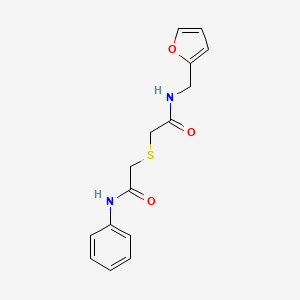 2-[(2-anilino-2-oxoethyl)thio]-N-(2-furylmethyl)acetamide