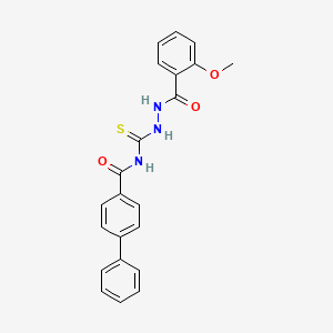 N-{[2-(2-methoxybenzoyl)hydrazino]carbonothioyl}-4-biphenylcarboxamide