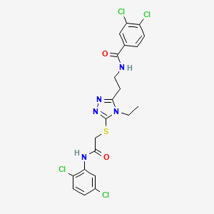 3,4-dichloro-N-{2-[5-({2-[(2,5-dichlorophenyl)amino]-2-oxoethyl}thio)-4-ethyl-4H-1,2,4-triazol-3-yl]ethyl}benzamide