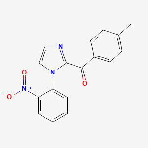 molecular formula C17H13N3O3 B4614860 (4-methylphenyl)[1-(2-nitrophenyl)-1H-imidazol-2-yl]methanone 