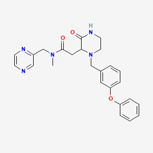 N-methyl-2-[3-oxo-1-(3-phenoxybenzyl)-2-piperazinyl]-N-(2-pyrazinylmethyl)acetamide