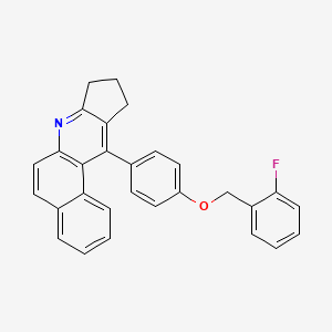 11-{4-[(2-fluorobenzyl)oxy]phenyl}-9,10-dihydro-8H-benzo[f]cyclopenta[b]quinoline