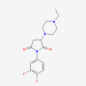 1-(3,4-difluorophenyl)-3-(4-ethyl-1-piperazinyl)-2,5-pyrrolidinedione