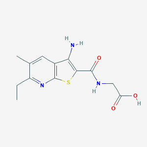 molecular formula C13H15N3O3S B461488 N-[(3-amino-6-ethyl-5-methylthieno[2,3-b]pyridin-2-yl)carbonyl]glycine CAS No. 891466-42-5