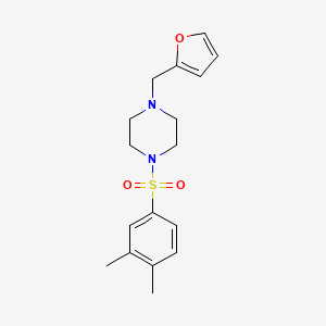 molecular formula C17H22N2O3S B4614883 1-[(3,4-dimethylphenyl)sulfonyl]-4-(2-furylmethyl)piperazine 