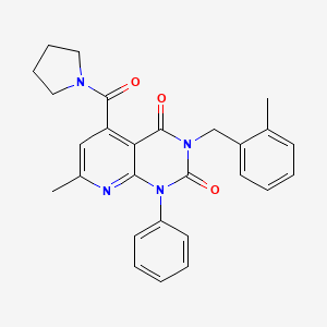 7-methyl-3-(2-methylbenzyl)-1-phenyl-5-(1-pyrrolidinylcarbonyl)pyrido[2,3-d]pyrimidine-2,4(1H,3H)-dione