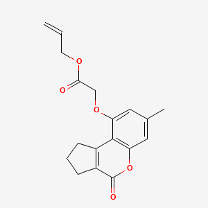 molecular formula C18H18O5 B4614886 allyl [(7-methyl-4-oxo-1,2,3,4-tetrahydrocyclopenta[c]chromen-9-yl)oxy]acetate 