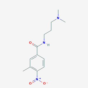 molecular formula C13H19N3O3 B4614892 N-[3-(dimethylamino)propyl]-3-methyl-4-nitrobenzamide 