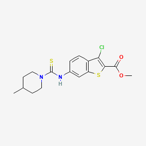 molecular formula C17H19ClN2O2S2 B4614895 methyl 3-chloro-6-{[(4-methyl-1-piperidinyl)carbonothioyl]amino}-1-benzothiophene-2-carboxylate 