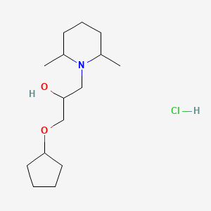 molecular formula C15H30ClNO2 B4614936 1-(cyclopentyloxy)-3-(2,6-dimethyl-1-piperidinyl)-2-propanol hydrochloride 