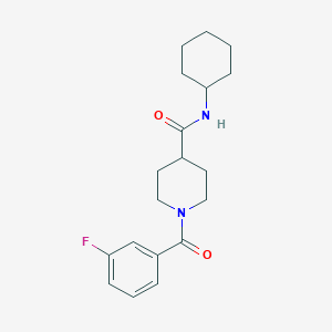 N-cyclohexyl-1-(3-fluorobenzoyl)-4-piperidinecarboxamide