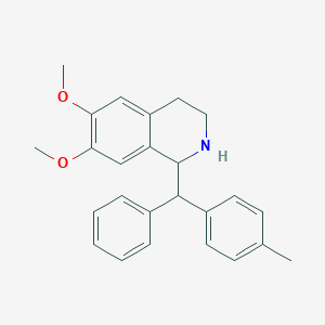 molecular formula C25H27NO2 B461495 6,7-Dimethoxy-1-[(4-methylphenyl)(phenyl)methyl]-1,2,3,4-tetrahydroisoquinoline 