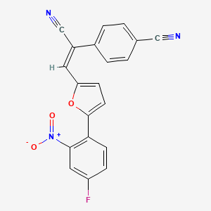 molecular formula C20H10FN3O3 B4614955 4-{1-氰基-2-[5-(4-氟-2-硝基苯基)-2-呋喃基]乙烯基}苯甲腈 