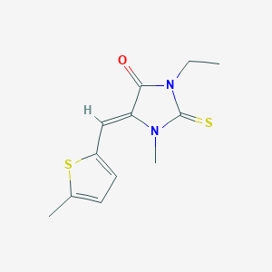 3-ethyl-1-methyl-5-[(5-methyl-2-thienyl)methylene]-2-thioxo-4-imidazolidinone