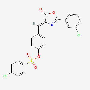 4-{[2-(3-chlorophenyl)-5-oxo-1,3-oxazol-4(5H)-ylidene]methyl}phenyl 4-chlorobenzenesulfonate