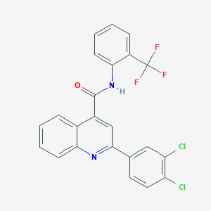 molecular formula C23H13Cl2F3N2O B4615011 2-(3,4-二氯苯基)-N-[2-(三氟甲基)苯基]-4-喹啉甲酰胺 