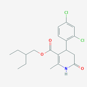 molecular formula C19H23Cl2NO3 B4615017 4-(2,4-二氯苯基)-2-甲基-6-氧代-1,4,5,6-四氢-3-吡啶甲酸乙酯 
