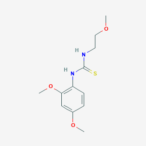 molecular formula C12H18N2O3S B4615022 N-(2,4-dimethoxyphenyl)-N'-(2-methoxyethyl)thiourea 