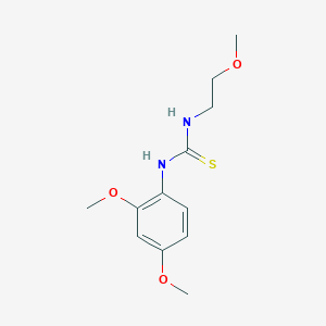 molecular formula C12H18N2O3S B4615022 N-(2,4-二甲氧基苯基)-N'-(2-甲氧基乙基)硫脲 