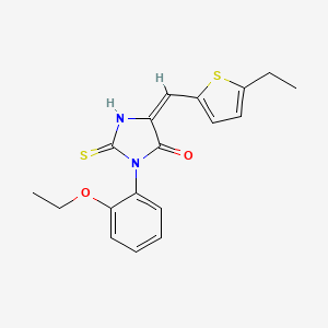 molecular formula C18H18N2O2S2 B4615029 3-(2-ethoxyphenyl)-5-[(5-ethyl-2-thienyl)methylene]-2-thioxo-4-imidazolidinone 