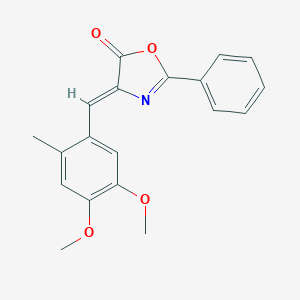 molecular formula C19H17NO4 B461503 4-(4,5-dimethoxy-2-methylbenzylidene)-2-phenyl-1,3-oxazol-5(4H)-one 