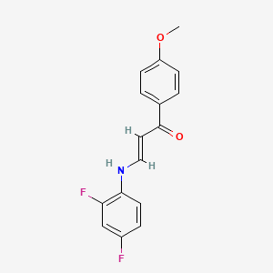 molecular formula C16H13F2NO2 B4615030 3-[(2,4-difluorophenyl)amino]-1-(4-methoxyphenyl)-2-propen-1-one 