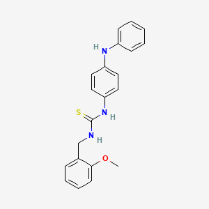 molecular formula C21H21N3OS B4615053 N-(4-苯胺基苯基)-N'-(2-甲氧基苄基)硫脲 