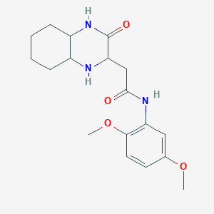 molecular formula C18H25N3O4 B4615069 N-(2,5-二甲氧基苯基)-2-(3-氧代十氢-2-喹喔啉基)乙酰胺 