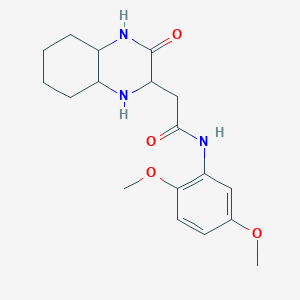 molecular formula C18H25N3O4 B4615069 N-(2,5-dimethoxyphenyl)-2-(3-oxodecahydroquinoxalin-2-yl)acetamide 