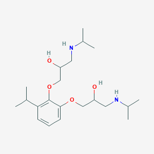 molecular formula C21H38N2O4 B461507 1-[2-[2-Hydroxy-3-(propan-2-ylamino)propoxy]-3-propan-2-ylphenoxy]-3-(propan-2-ylamino)propan-2-ol 