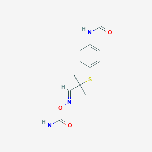molecular formula C14H19N3O3S B461508 N-(4-{[1,1-dimethyl-2-({[(methylamino)carbonyl]oxy}imino)ethyl]sulfanyl}phenyl)acetamide 