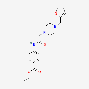 molecular formula C20H25N3O4 B4615086 4-({[4-(2-呋喃甲基)-1-哌嗪基]乙酰}氨基)苯甲酸乙酯 