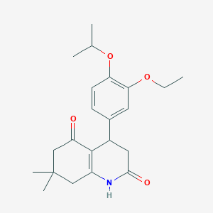 4-(3-ethoxy-4-isopropoxyphenyl)-7,7-dimethyl-4,6,7,8-tetrahydro-2,5(1H,3H)-quinolinedione