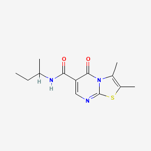 molecular formula C13H17N3O2S B4615108 N-(sec-butyl)-2,3-dimethyl-5-oxo-5H-[1,3]thiazolo[3,2-a]pyrimidine-6-carboxamide 