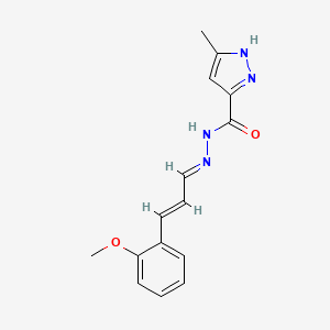 N'-[3-(2-methoxyphenyl)-2-propen-1-ylidene]-3-methyl-1H-pyrazole-5-carbohydrazide